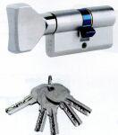 Механизм врезной ISEO ключ-перф.ключ-ключ/ключ-вертушка (хром)